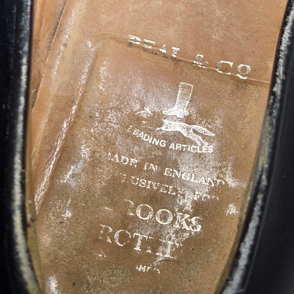 Peal & Co Brooks Brothers Lace Up Mens Dress Shoes Size 10 D Black Loafers *READ - Picture 6 of 12